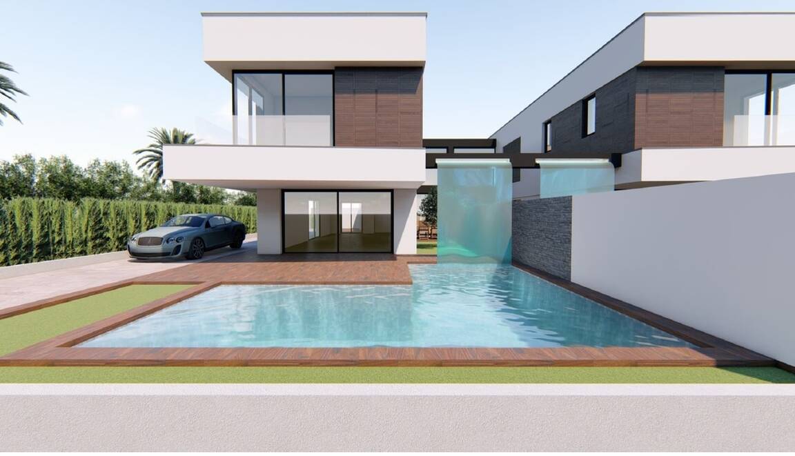 Casa de estilo moderno en construcción con piscina Empuriabrava,venta ( B )