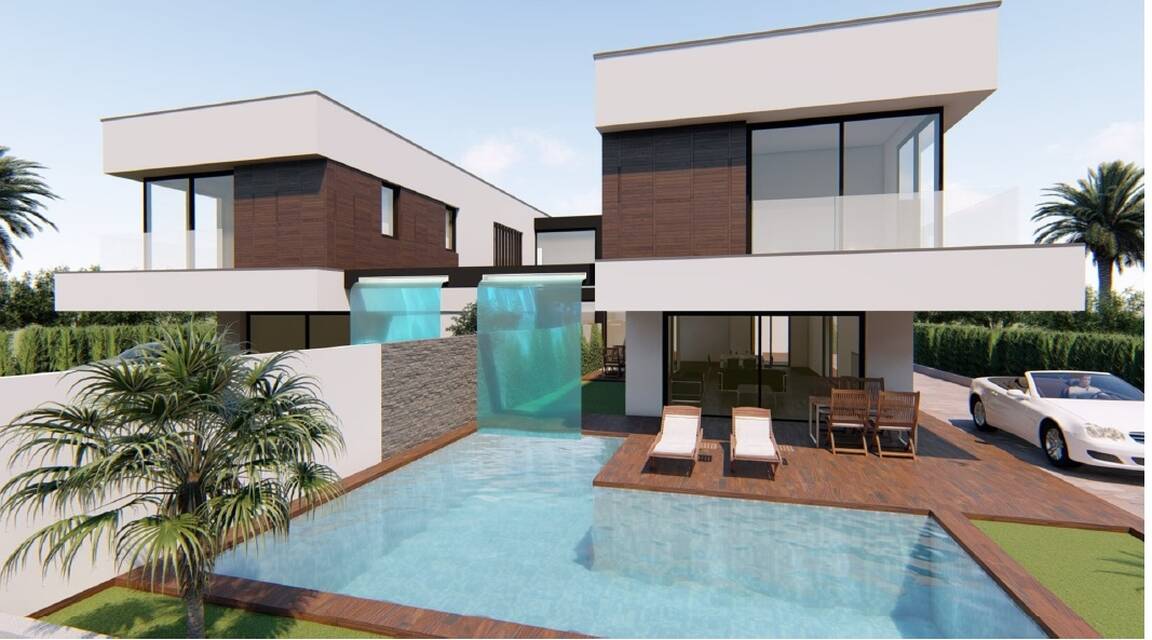 Maison de style moderne en construction avec piscine Empuriabrava,à vendre ( B )
