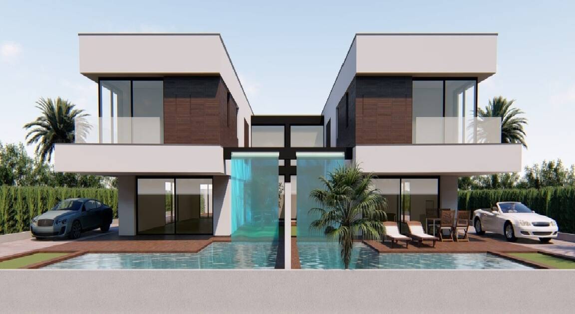 House under construction modern style with swimming pool Empuriabrava for sale ( A )