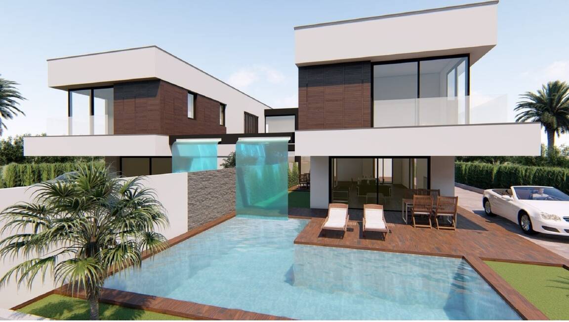 Maison en construction de style moderne avec piscine Empuriabrava à vendre ( A )